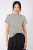 refine short sleeve tee / black|ecru stripe