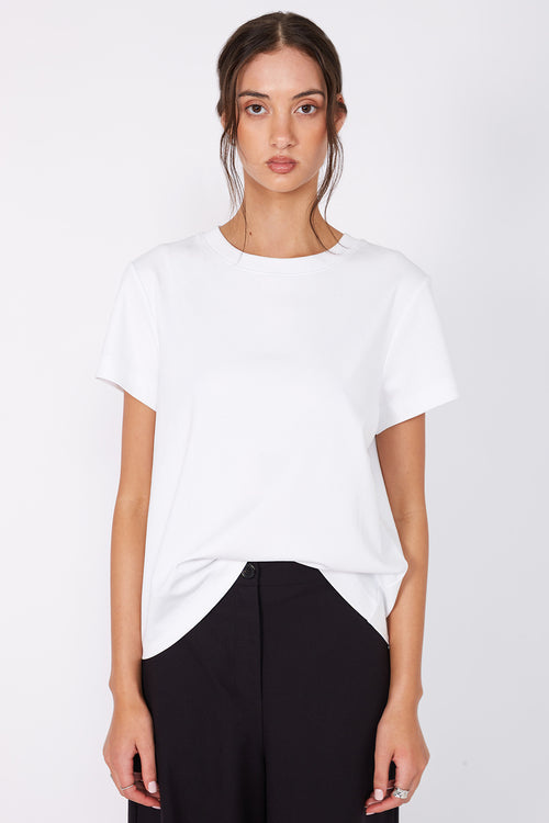 refine short sleeve tee / white