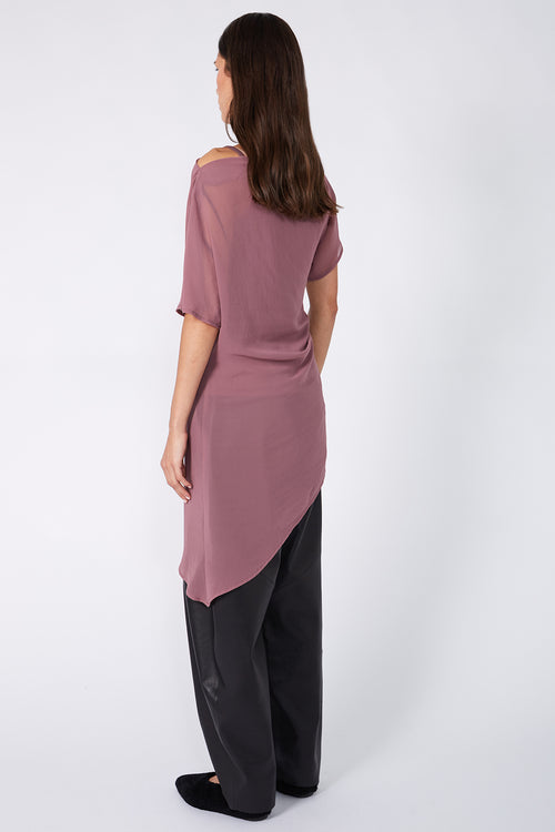 related tunic top / dusky mauve