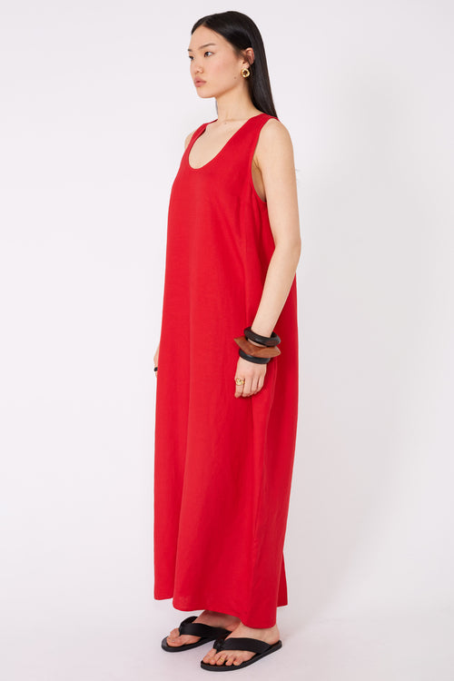 remotely maxi dress / red
