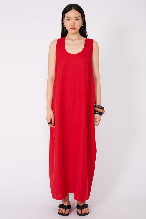 remotely maxi dress / red