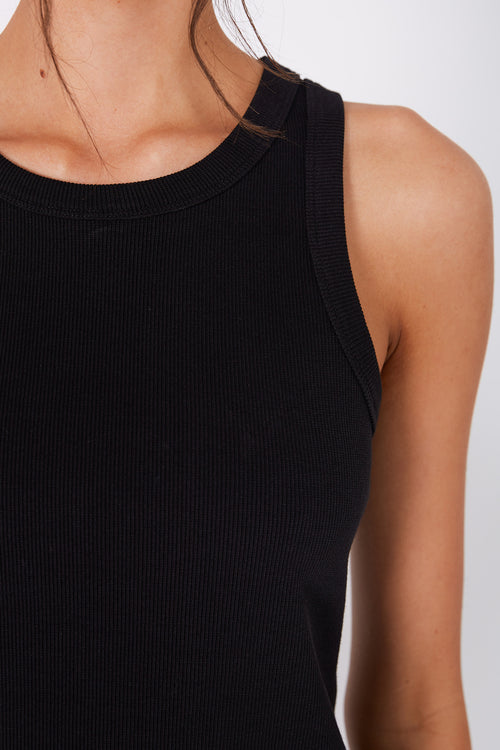 ridge rib tank / black