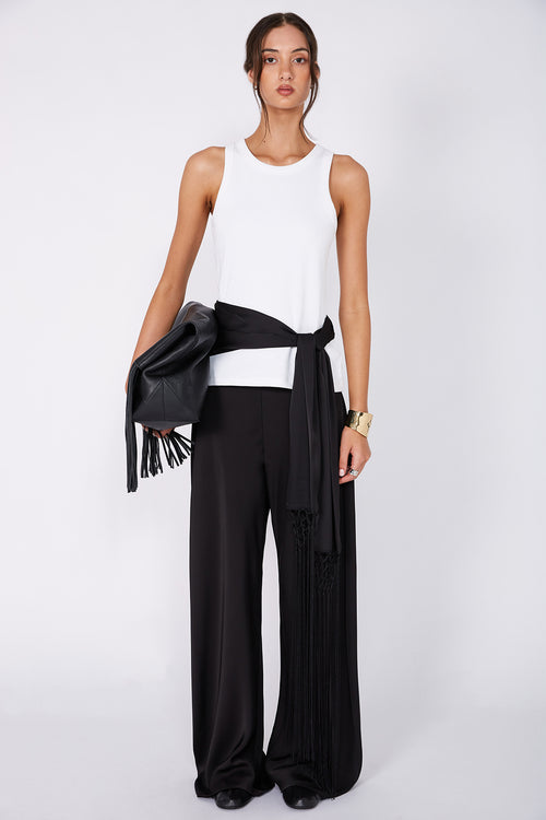 ridge rib tank / white