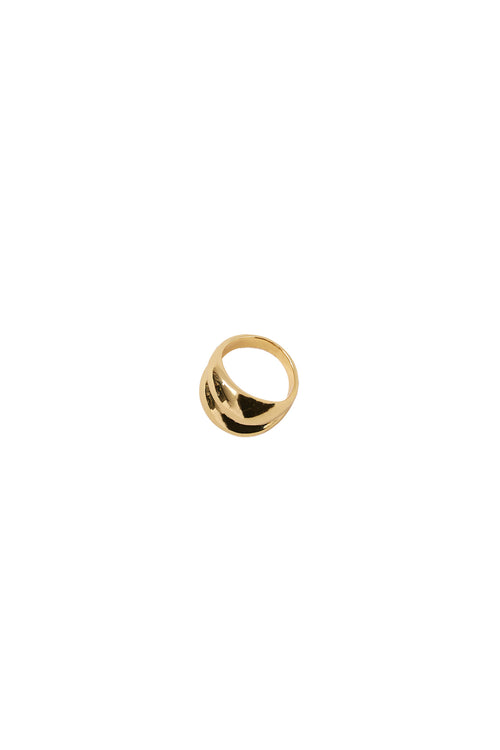 ripple dome ring / gold