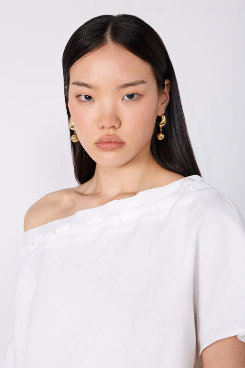 ripple drop earring / gold