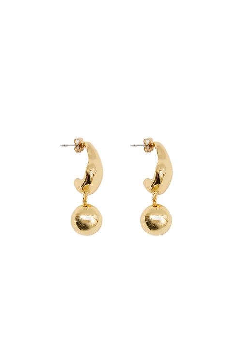 ripple drop earring / gold
