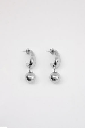ripple drop earring / silver