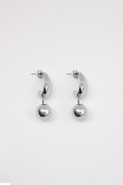 ripple drop earring / silver