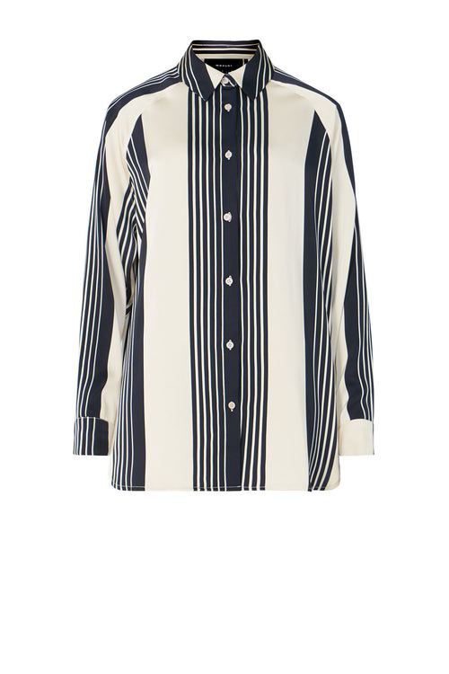 roam shirt / cream|black stripe