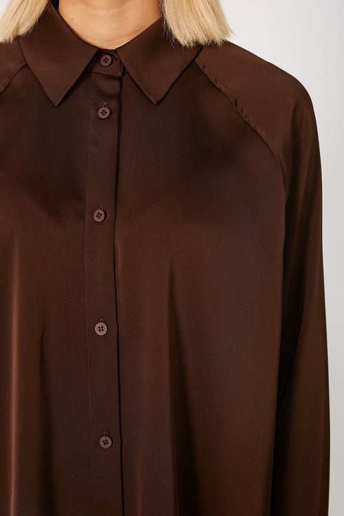 roam shirt / chocolate brown