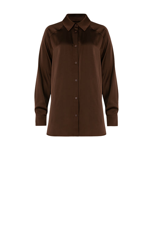 roam shirt / chocolate brown