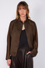 satin luxe bomber / chocolate