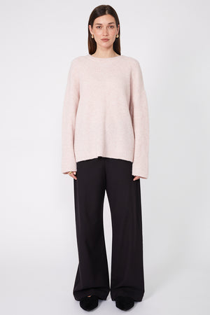 scanner ribbed sweater / sand rose