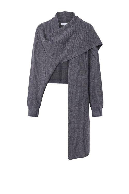 scarfie sleeve / charcoal marle