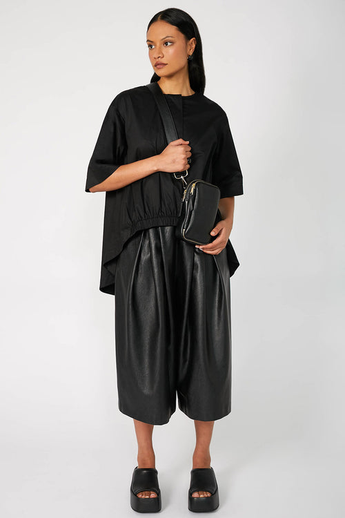 scope short sleeve top / black