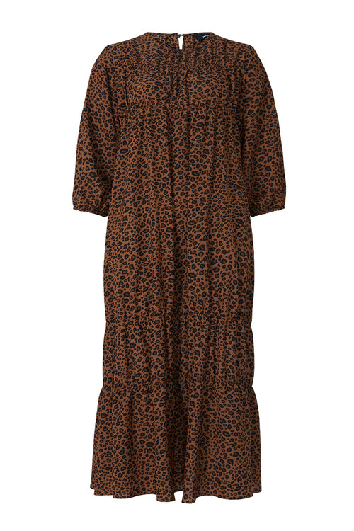 section dress / toffee|black animal print