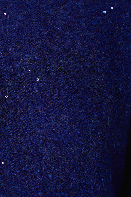 server sequin sweater / cobalt sequin