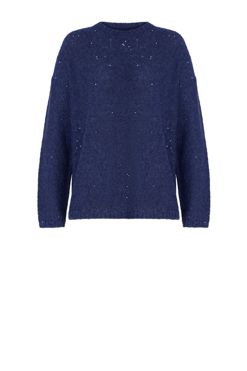 server sequin sweater / navy sequin