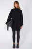 service sweater dress / black