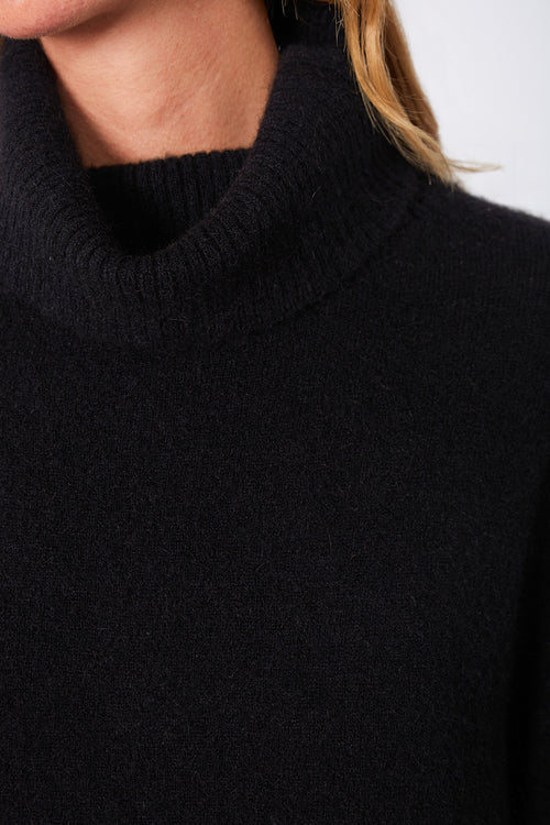 service sweater dress / black