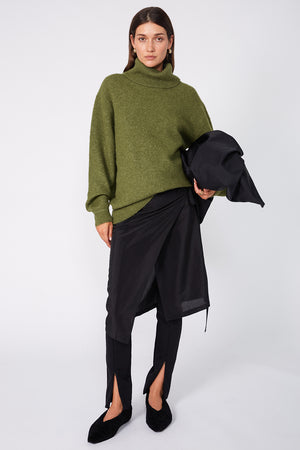 service sweater / moss green marle