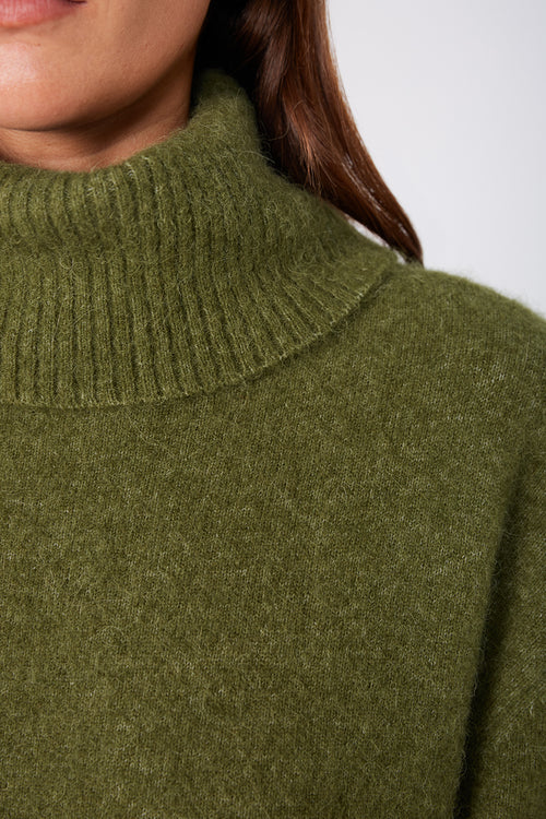 service sweater / moss green marle
