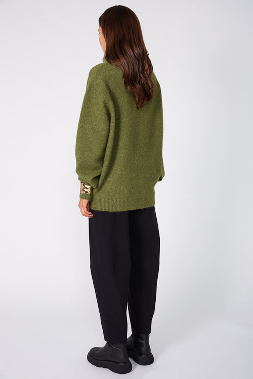 service sweater / moss green marle