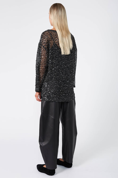 shimmered top / black shimmer