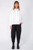 shirr longsleeve shirt / white