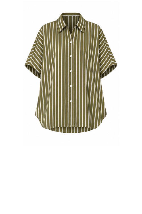 shirr shirt / caper stripe