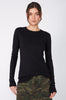 shy layering top / black