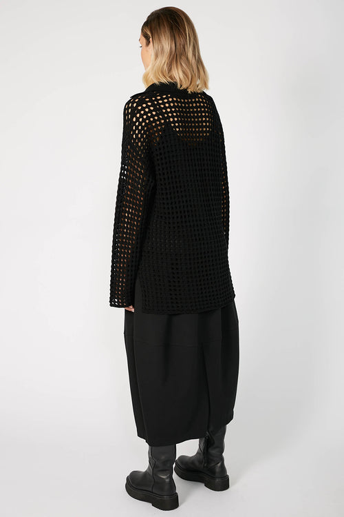 chain sweater / black