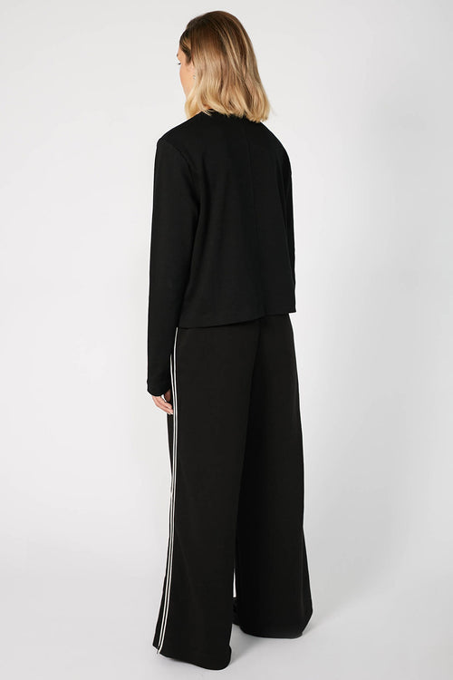 contrasted trackpant / black|ecru