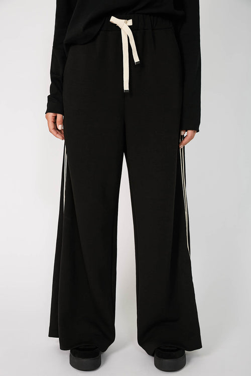 contrasted trackpant / black|ecru
