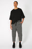 furthering track pant / black|cream stripe
