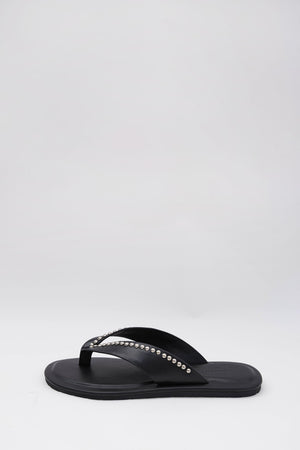 slant thong / black|silver