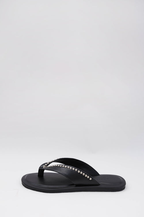 slant thong / black|silver