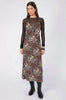 slide midi dress / ochre| black| cream cheetah print