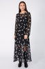 solaced dress / black|ivory polka dot