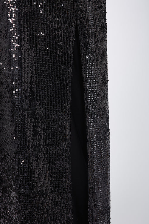 sparkle layer tabard / black sequin