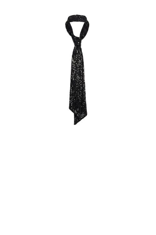 sparkle neck tie / black sequin
