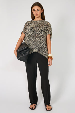 sphere sweater / black|natural