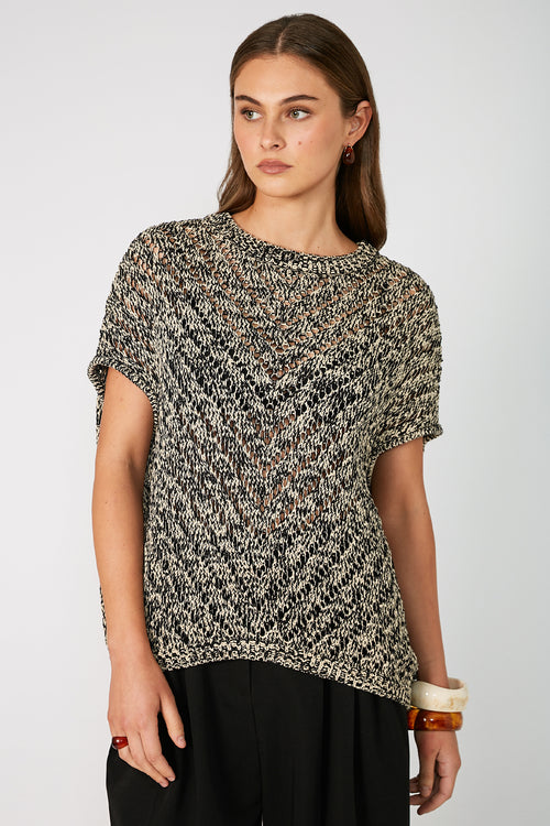 sphere sweater / black|natural