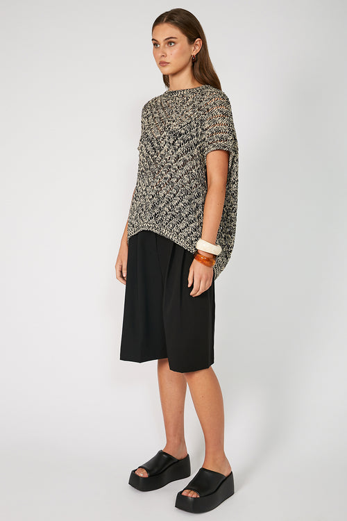 sphere sweater / black|natural