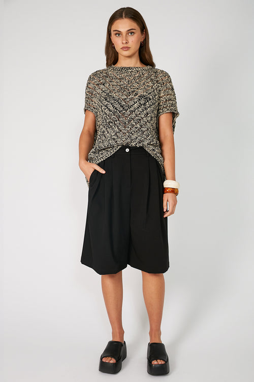 sphere sweater / black|natural