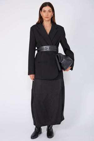 spin maxi skirt / black