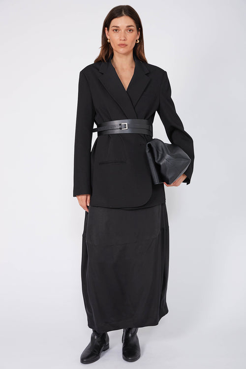 spin maxi skirt / black