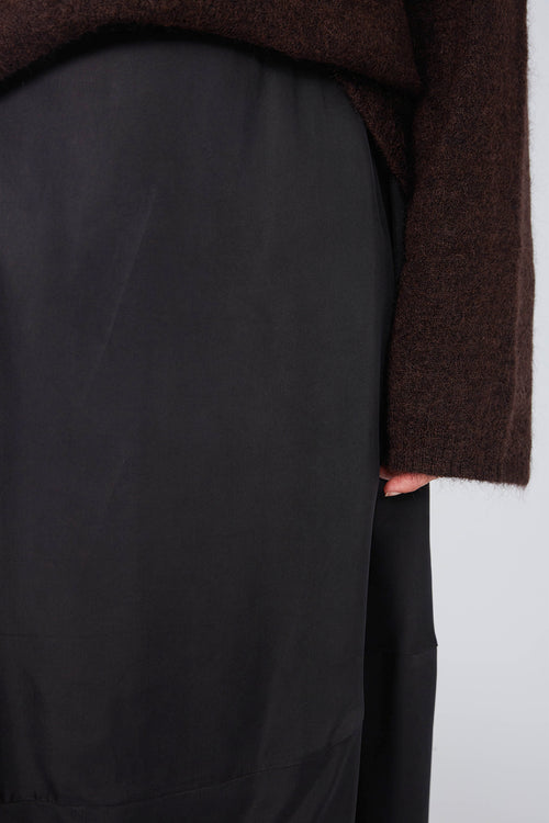 spin maxi skirt / black