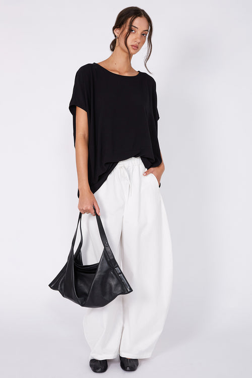spin short sleeve top / black