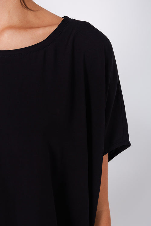 spin short sleeve top / black